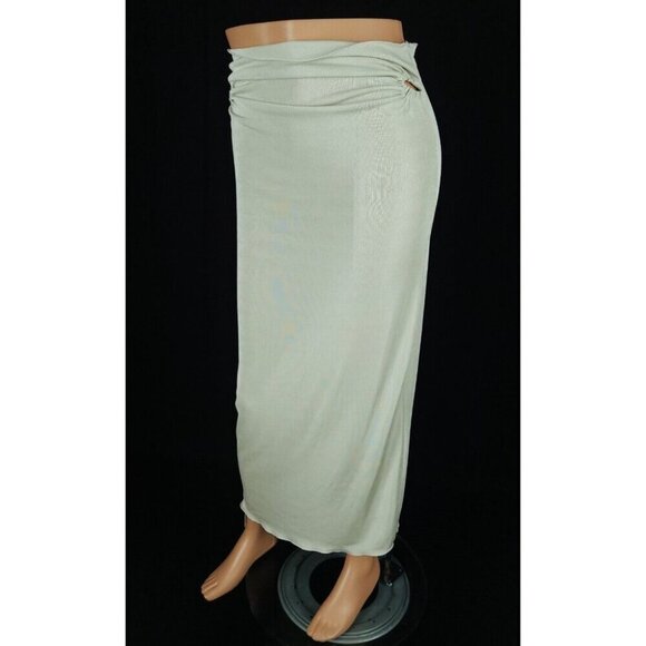 Tyrell Stretch Jersey Maxi Skirt Size XL Green SSENSE Exclusive $150 - Picture 3 of 10